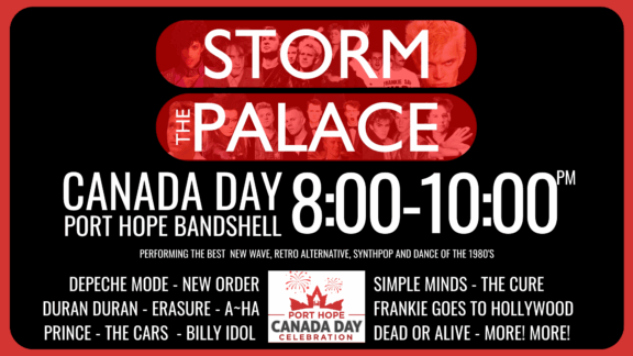 Canada Day port hope New Wave 1980s 1980's 80s Storm The Palace retro 80's cover band toronto party benefit wedding ontario port hope Alternative synthpop old school Cobourg live music best premiere favourite greatest