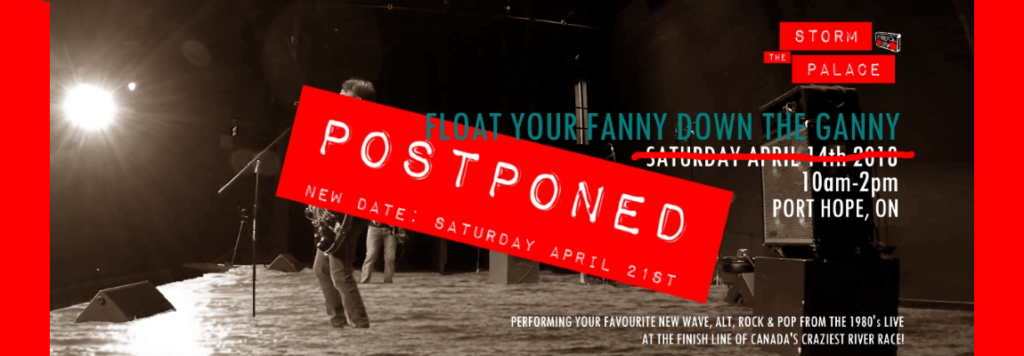 Float Your Fanny Down The Ganny 2018 Port Hope Storm The Palace Retro 80s 90s cover band party toronto