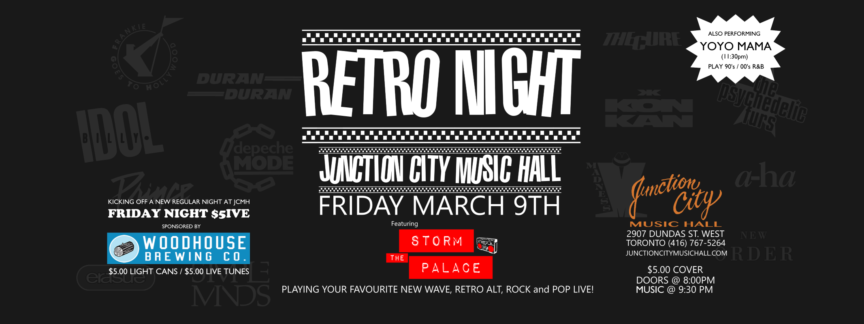 New Wave 1980s 1980's 80s Retro 80s 90s party band toronto Storm The Palace wedding party corporate band